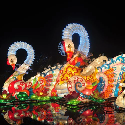 Vonzó kínai állat lámpák a Theme Park