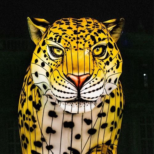 Nagy üvegszálas állati szobrok