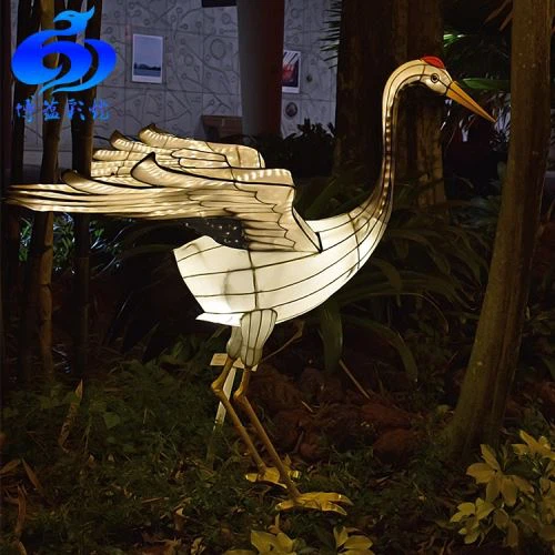 LED világítás kínai selyem lámpás állati figurák